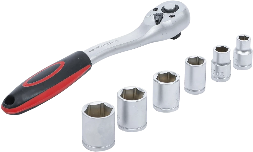 Conjunto de Chaves de Caixa Sextavadas 3/8" | 8-19 mm | 7 Peças