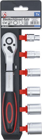 Conjunto de Chaves de Caixa Sextavadas 3/8" | 8-19 mm | 7 Peças