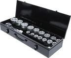 Conjunto de Chaves de Caixa Sextavadas 3/4" | 19-50 mm | 20 Peças | Mala Metal
