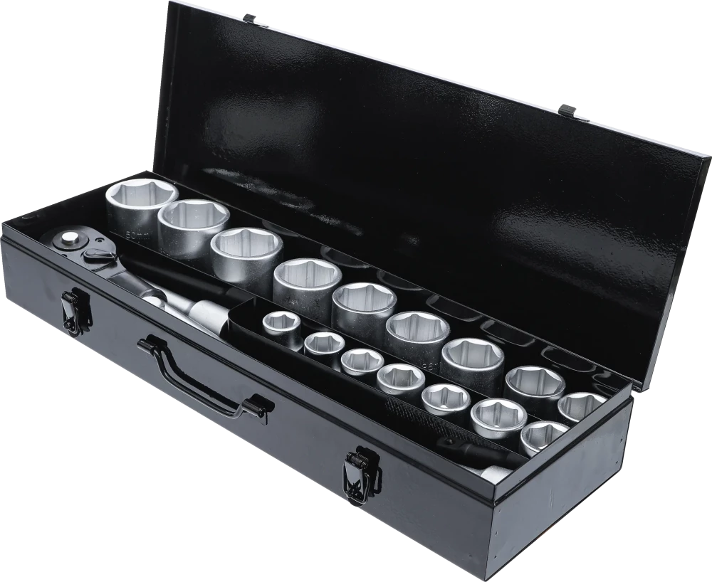 Conjunto de Chaves de Caixa Sextavadas 3/4" | 19-50 mm | 20 Peças | Mala Metal