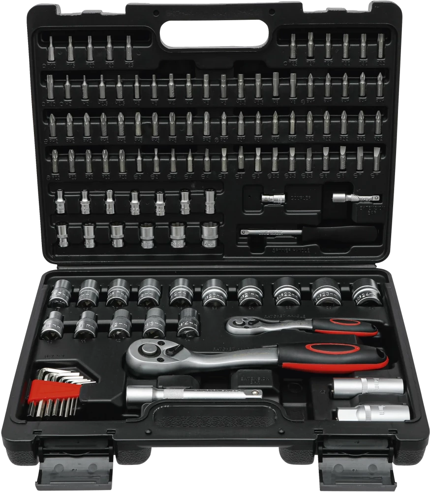 Conjunto de Chaves de Caixa Super Lock 1/4"+1/2" | 115 Peças
