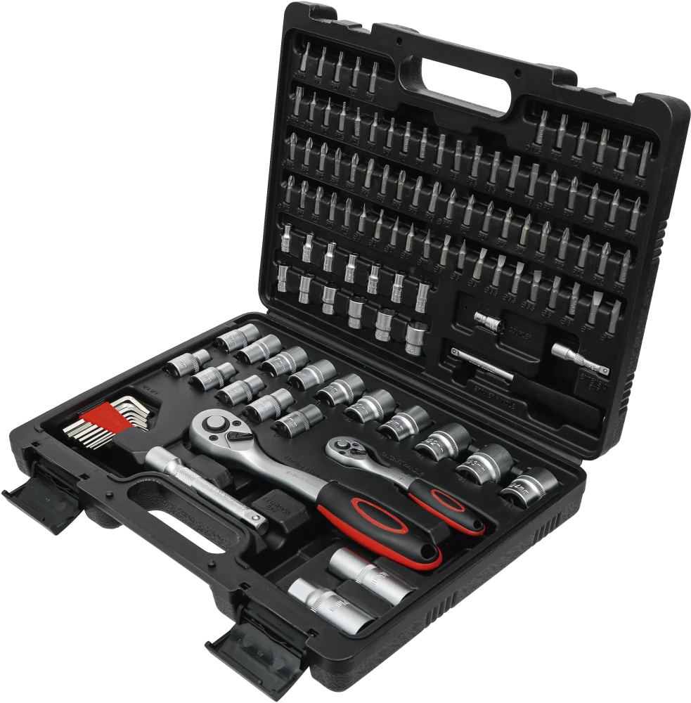 Conjunto de Chaves de Caixa Super Lock 1/4"+1/2" | 115 Peças