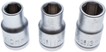 Conjunto de encaixes para chaves de caixa | Entrada 12,5 mm (1/2") | 10 - 11 - 13 mm | 3 peças