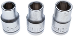 Conjunto de encaixes para chaves de caixa | Entrada 12,5 mm (1/2") | 10 - 11 - 13 mm | 3 peças