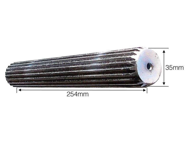 Veio estriado PTO —estriado total - 1 3/8'' - 21 estrias, Comp: 254mm. (S.15193)
