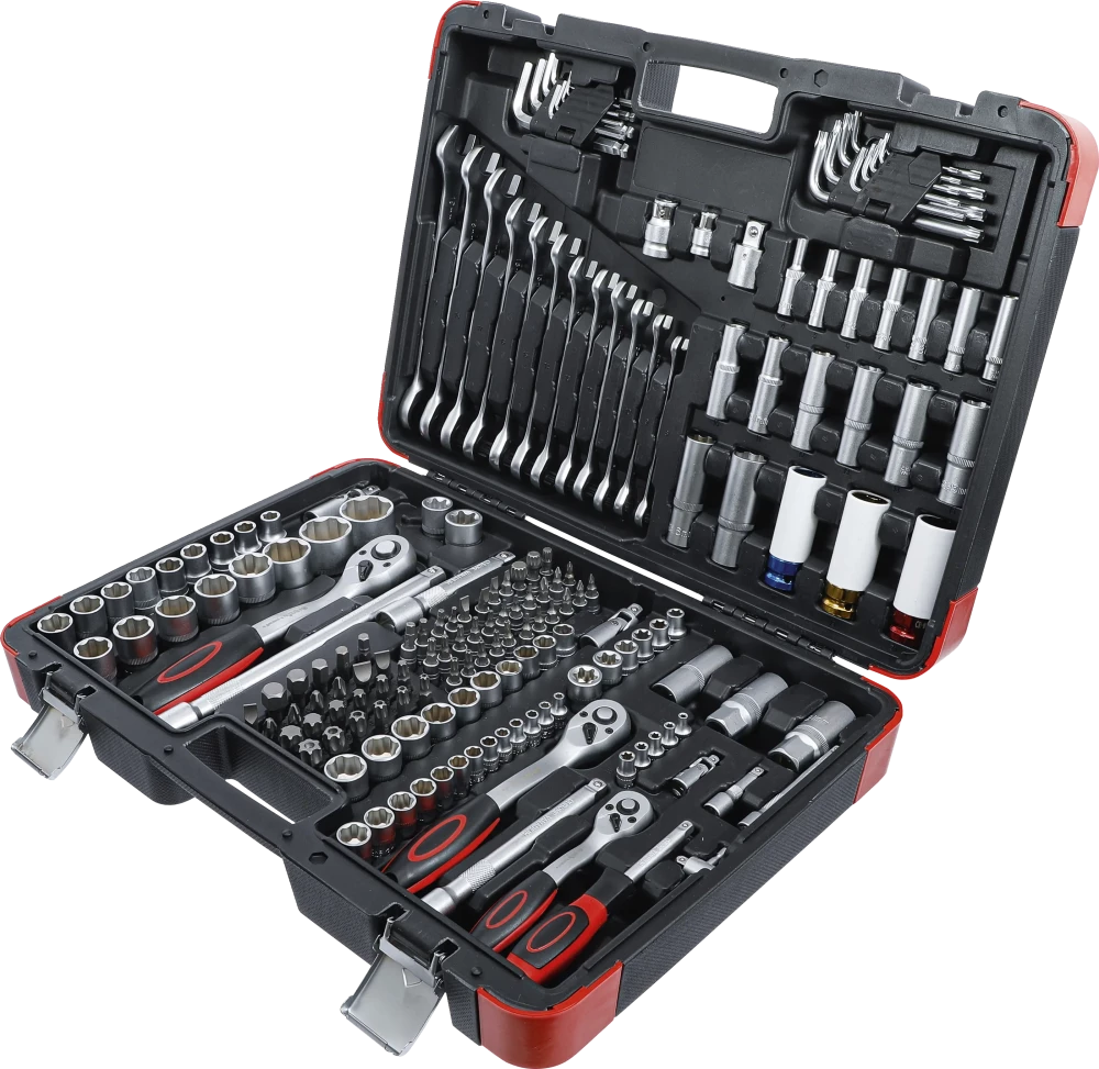 Conjunto de Chaves de Caixa Super Lock 1/4"+3/8"+1/2" | 176 Peças
