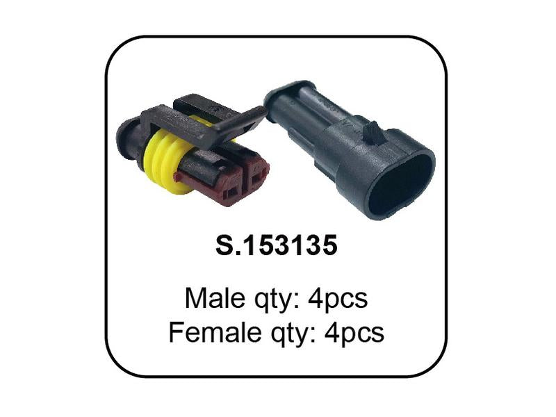 Kit conectores italianos recarga 2 polos 8 unidades (S.153135)