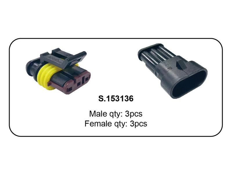 Kit conectores italianos recarga 3 polos 6 unidades (S.153136)