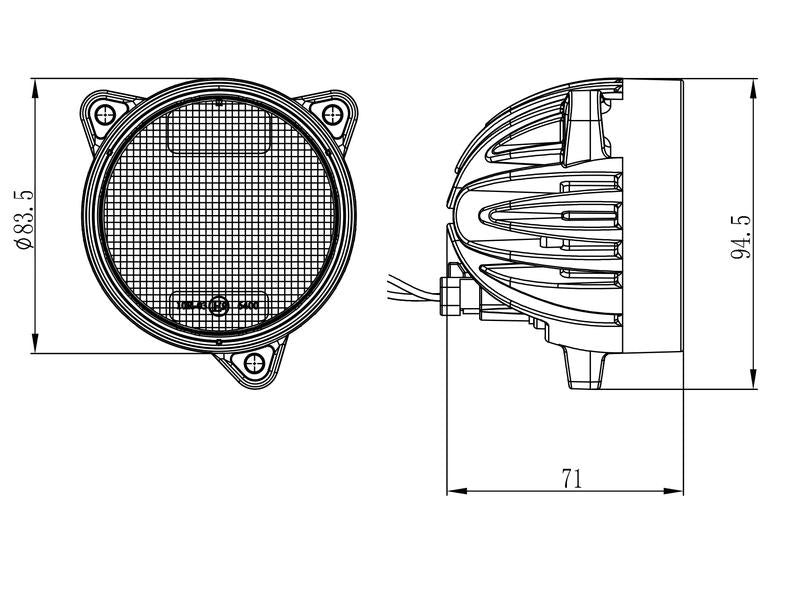 Farol de trabalho LED, 4800 Lumens, 10-30V (S.153395)