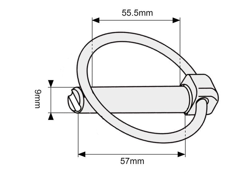 Cavilha de mola Ø9mm x 57mm (S.15703)