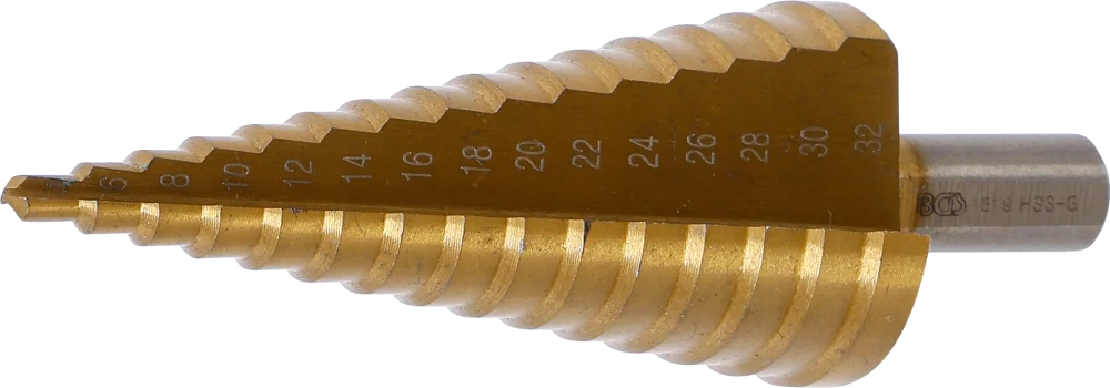 Broca escalonada | de nitrato de titânio | Ø 4 - 32 mm