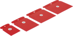 Conjunto de espátulas japonesas | Plástico | 50 / 80 / 100 / 120 mm | 4 peças