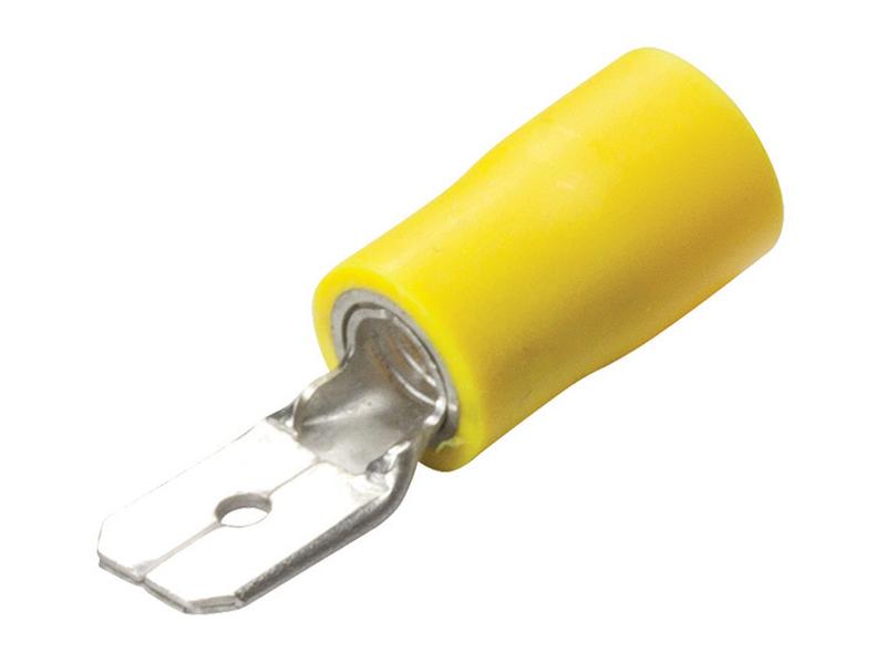 Terminal, Aperto Duplo - Macho, 6.3mm, Amarela (4.0 - 6.0mm) (S.163572)