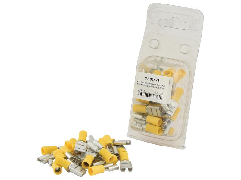 Agripak 25 un. Terminal 9.5mm, Amarela (S.163576)