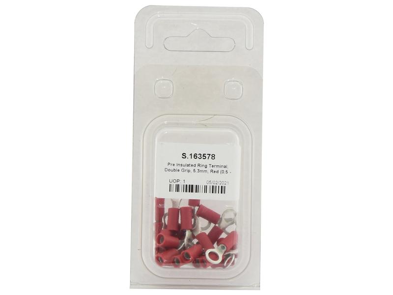Agripak 25 un. Terminal, 5.3mm, Vermelho (S.163578)