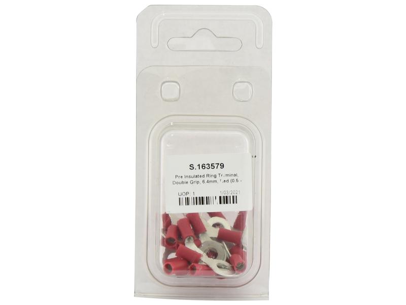 Agripak 25 un. Terminal, 6.4mm, Vermelho (S.163579)