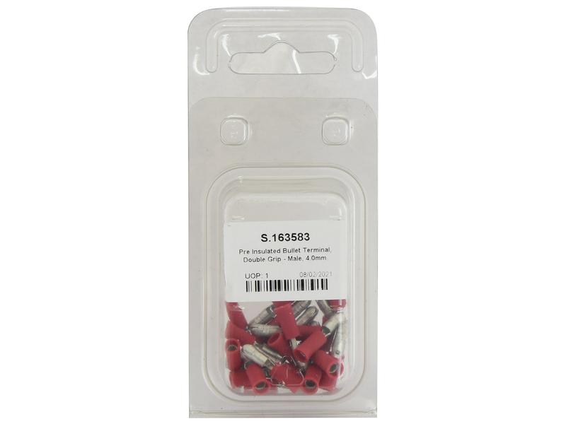 Agripak 25 un. Term. pré-isolado - Macho, 4.0mm, Vermelho (S.163583)