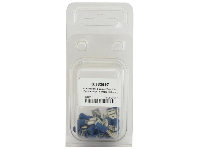 Agripak 25 un. Terminal 6.3mm, Azul (S.163597)