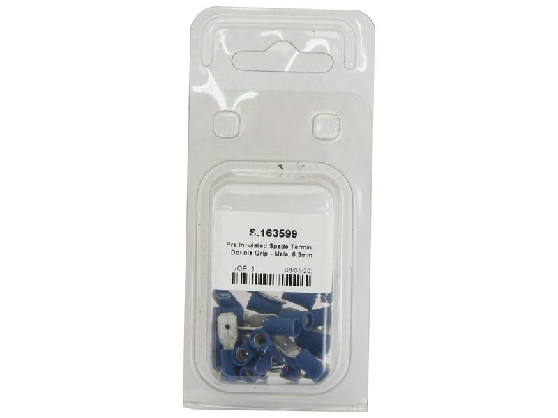 Agripak 25 un. Terminal 6.3mm, Azul (S.163599)