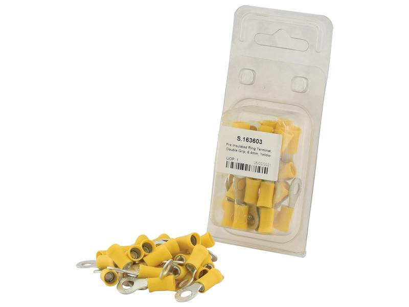 Agripak 25 un. Terminal, 6.4mm, Amarela (S.163603)
