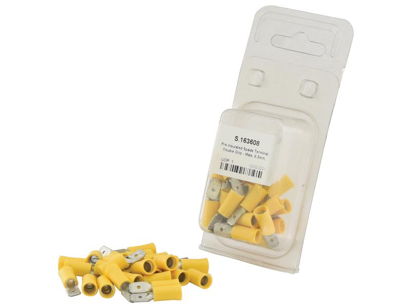 Agripak 25 un. Terminal 6.3mm, Amarela (S.163608)