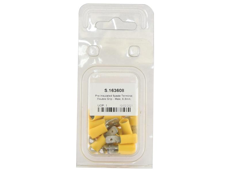 Agripak 25 un. Terminal 6.3mm, Amarela (S.163608)