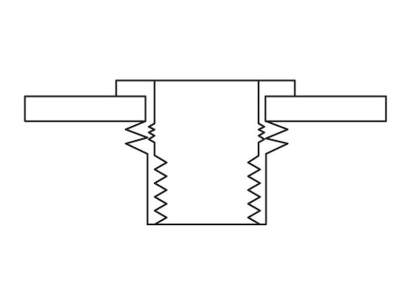 Rebites Tipo Porca, Tamanho: M6x14.50mm (Caixa 10 un.) (S.163690)