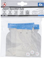 Conjunto de espátulas japonesas | Tira de aço de molas | 50 / 80 / 100 / 120 mm | 4 peças