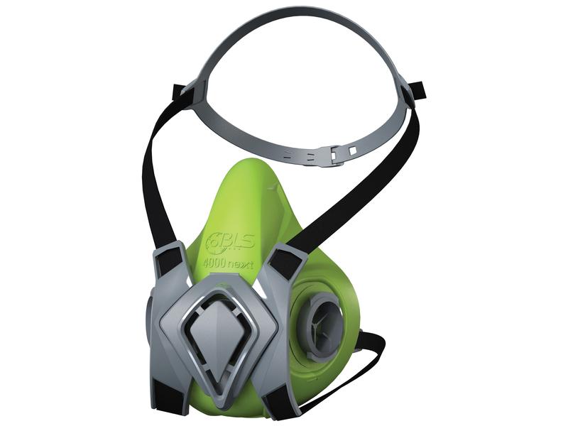 Meia-máscara facial reutilizável com ligação de filtro baioneta em silicone BLS 4000Next S (S/M) (S.164113)