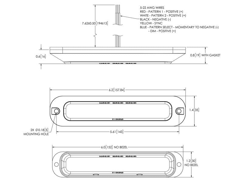 Farolim LED Perigo, 6 LEDs, Cor de luz: amarelo (S.164690)