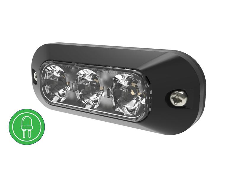 Farolim LED Perigo, 3 LEDs, Cor de luz: Verde (S.164694)