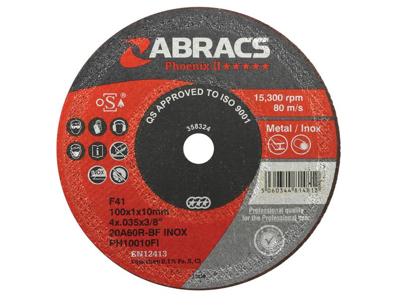 Disco de corte Ø100 x 1 x 10mm 20A60RBF (S.164804)