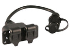 Adaptador de tomada dupla auxiliar de 3 pinos (S.164814)