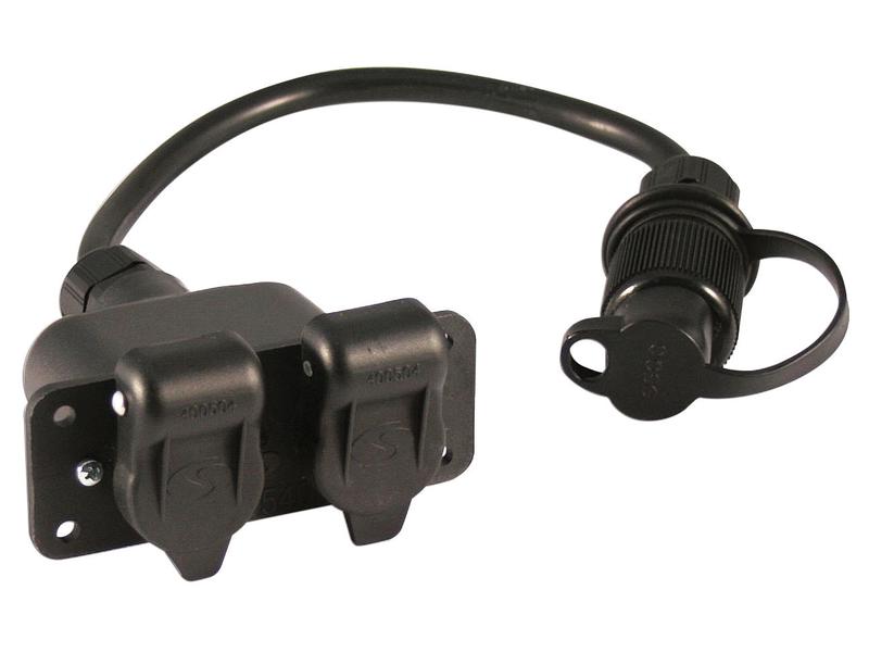 Adaptador de tomada dupla auxiliar de 3 pinos (S.164814)