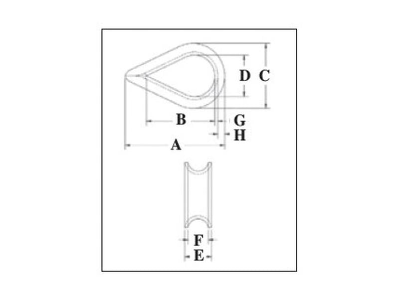Anel de cabo de aço G411 - Ø6-7mm (4 un.) (S.164937)