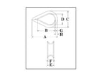 Anel de cabo de aço G411 - Ø8mm (4 un.) (S.164938)