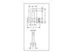 Manilha de corrente tipo parafuso G2150 - Carga de trabalho segura: 8 1/2T, Tamanho: 25.40mm (S.164984)