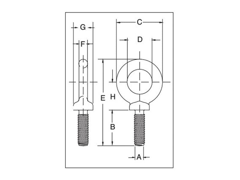 Olhal com parafuso fundido M279 - M12 x 1.75 (S.164994)