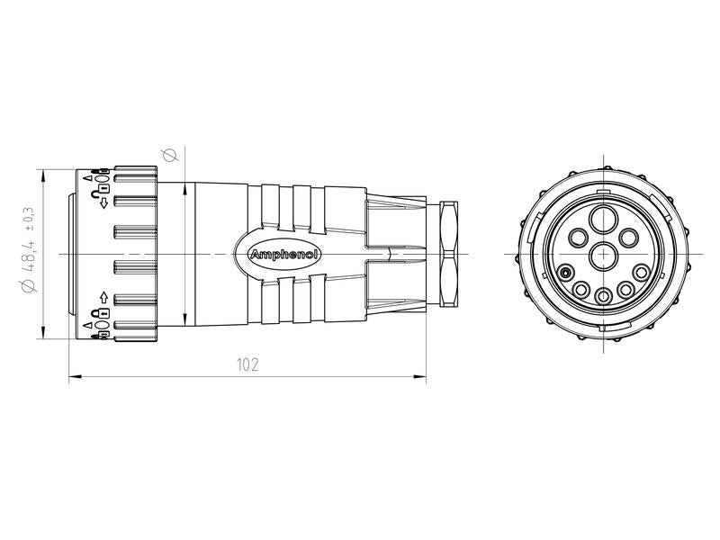 Ficha ISOBUS Duramate™ 2x45A (6mm²) (S.165260)
