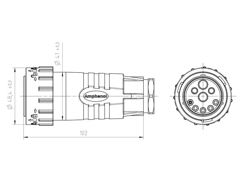 Ficha ISOBUS Duramate™ 2x60A (10mm²) (S.165261)
