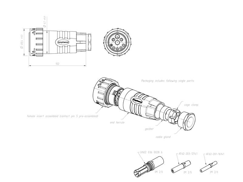 Ficha ISOBUS Duramate™ 2x75A (16mm²) (S.165262)