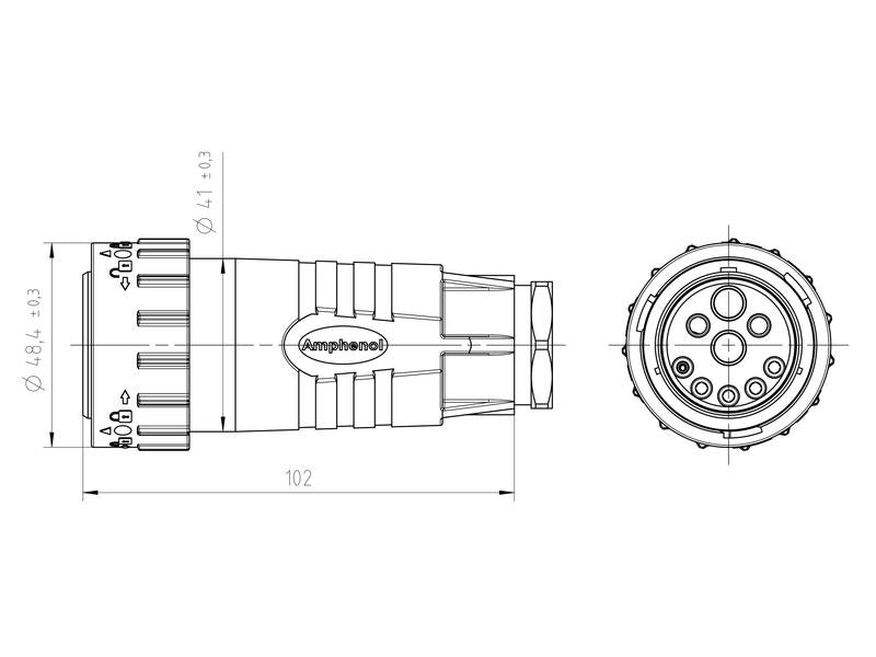Ficha ISOBUS Duramate™ 2x75A (16mm²) (S.165262)