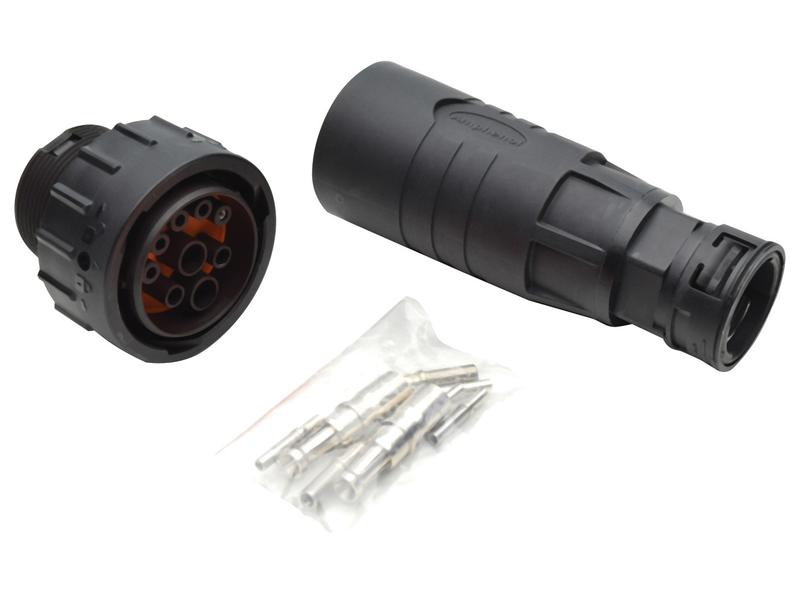 Ficha ISOBUS DuraMate™ 2x45A (6mm²) com adaptador de tubo canelado (S.165263)