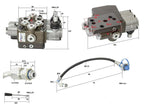 3/8'' BSP Válvula de controlo Massey Ferguson de secção única (S.165654)