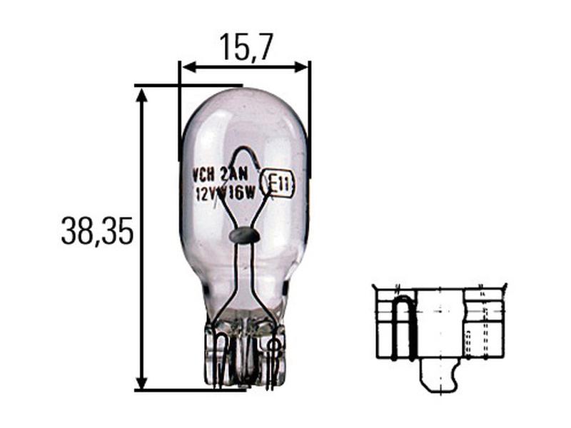 Lâmpada 12V W2.1x9.5d Blister 2 un. (S.165736)