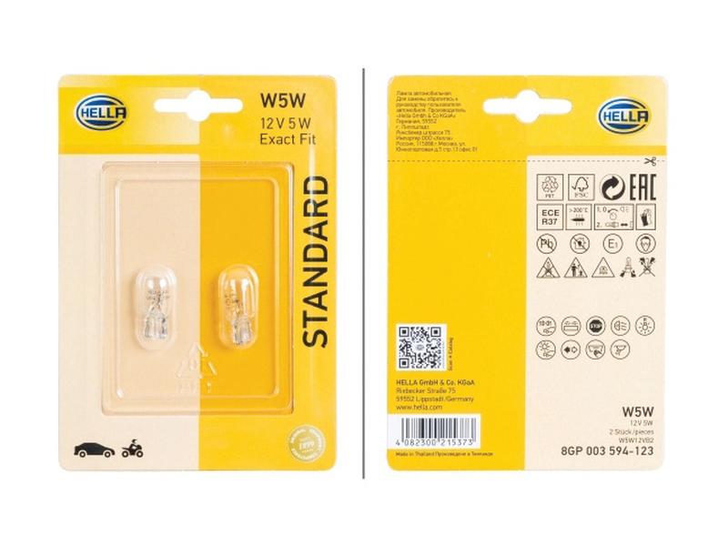 Lâmpada 12V W2.1x9.5d Blister 2 un. (S.165742)