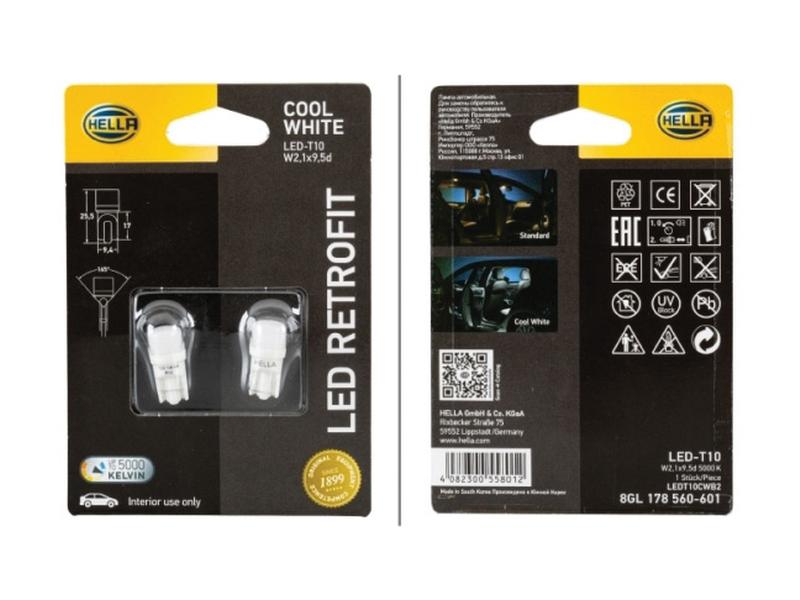 Lâmpada (LED) 12V W2.1x9.5d Blister 2 un. (S.165755)