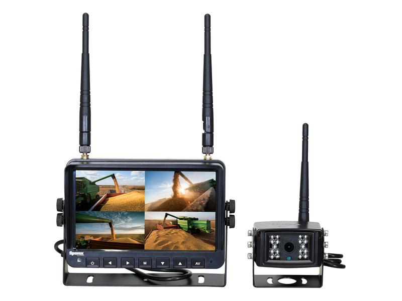 Sistema de Camara digital wireless com 1 x 7'' Digital Wireless 4QUAD split HD monitor with audio and DVR function, 1 x CMOS digital wireless camera with microphone, 1 x sunvisor Removível, 1 x Ajustá (S.166337)