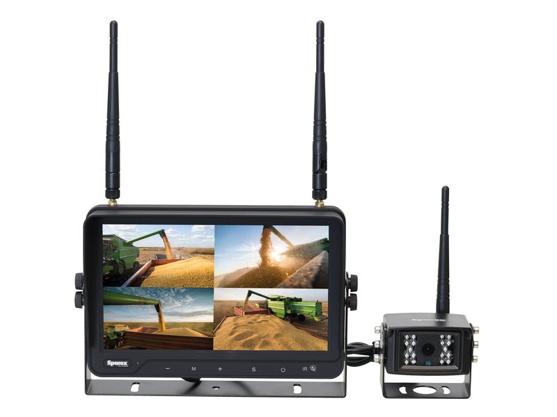Sistema de Camara digital wireless com 1 x 9'' Digital Wireless 4QUAD split HD monitor with audio and DVR function, 1 x CMOS digital wireless camera with microphone, 1 x sunvisor Removível, 1 x Ajustá (S.166339)