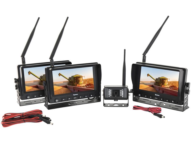 Sistema de Camara digital wireless x 3 7'' monitor, x 1 Câmara CMOS de x 3 sunvisor Removível x 1 manual (S.166608)